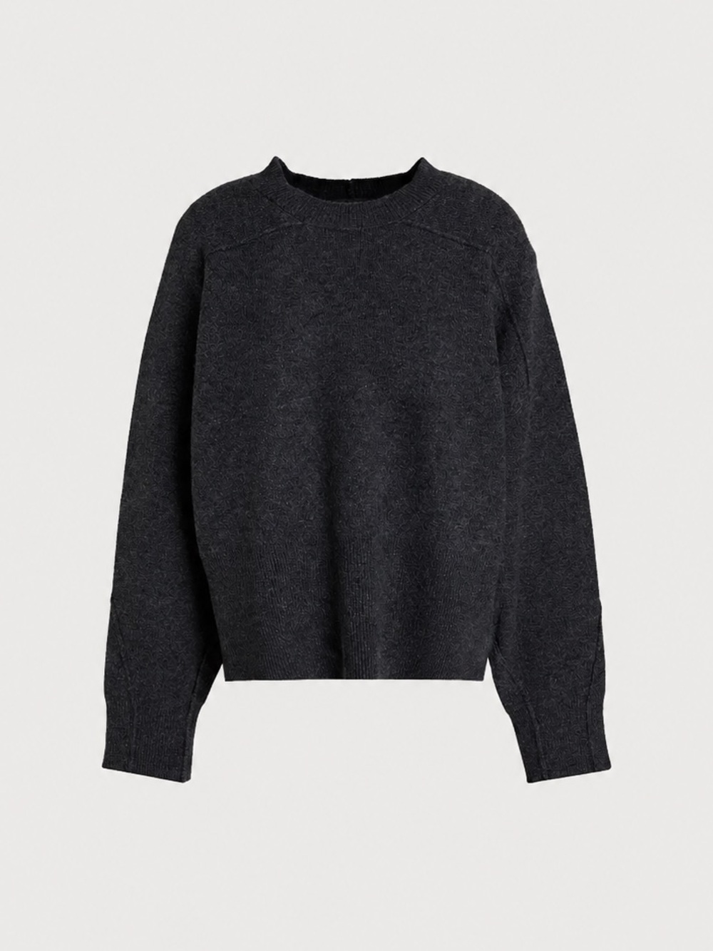 rag & bone brady charcoal gray wool blend crewneck sweater xs